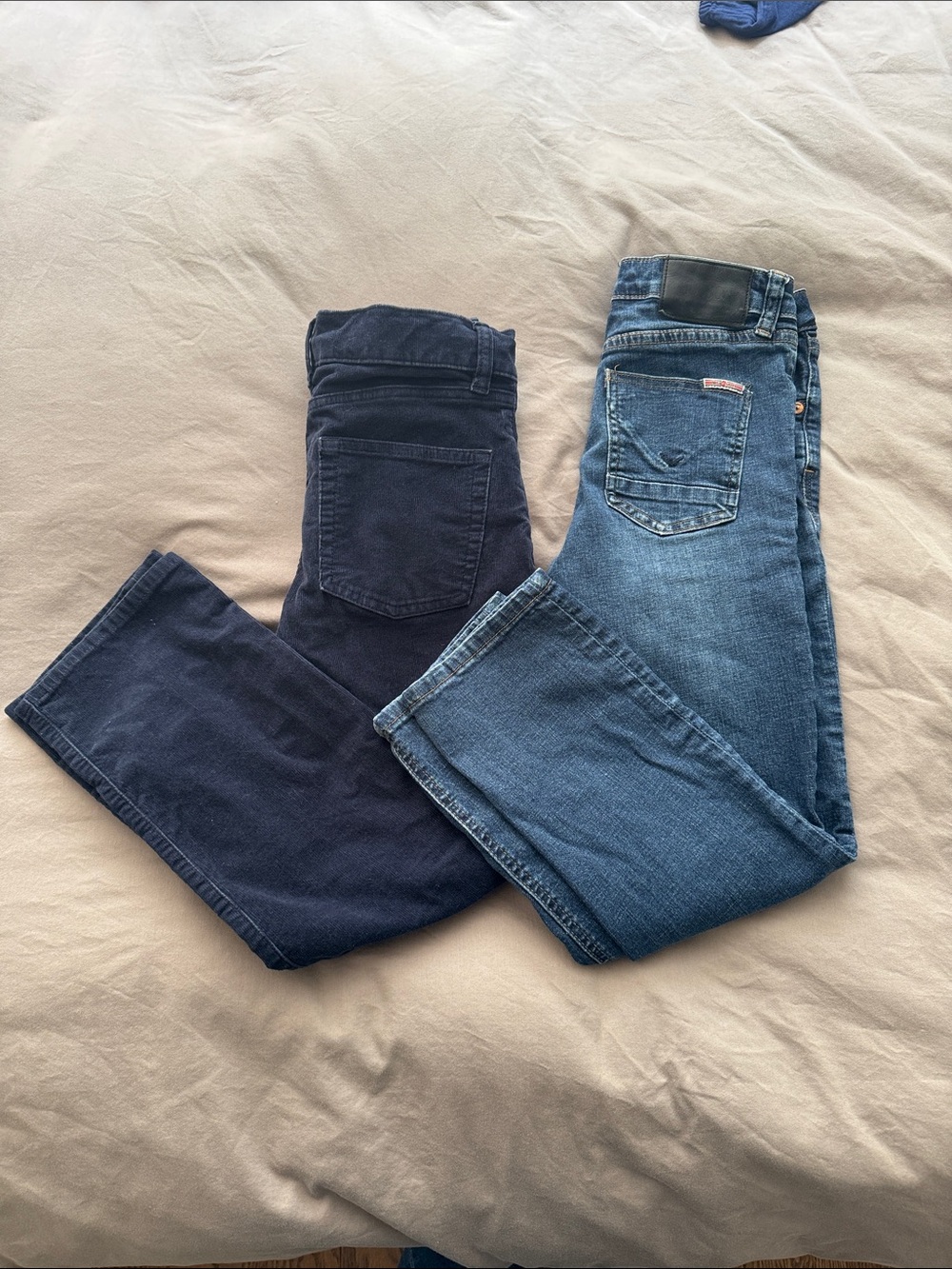 2 pairs of boys - JCrew Corduroy + Hudson Jeans